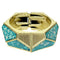 Blue Spotted Triangular Hinged Bracelet