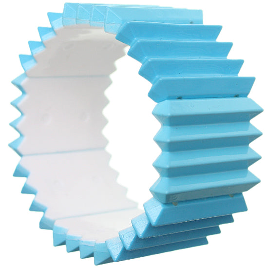 Blue Two Tone Pleated Ruffle Stretch Bracelet