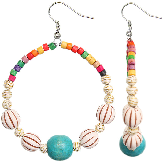 Blue Wood Earrings