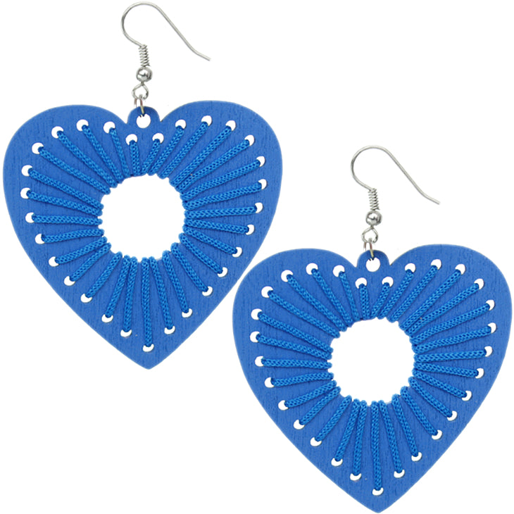 Blue Woven Earrings