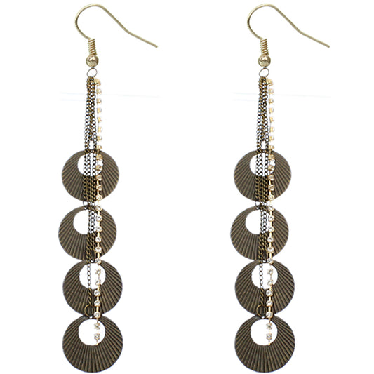 Bronze Gold Chain Earrings