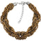 Bronze Twist Intertwined Sequin Beaded Bracelet