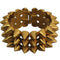 Bronze Three Row Cone Spike Hinged Bracelet