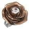 Bronze Centered Rhinestone Flower Adjustable Ring