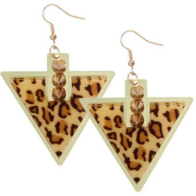 Brown Cheetah Earrings