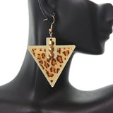 Brown spotted drop earrings