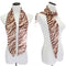 Brown Sheer Chiffon Striped Zebra Print Scarf