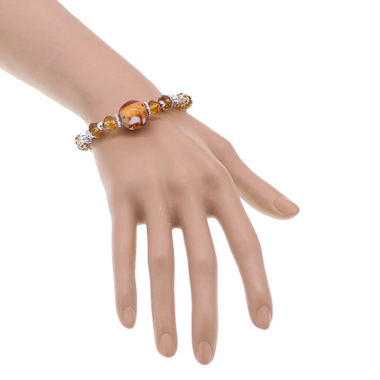 Glass Bead Stretch Bracelet