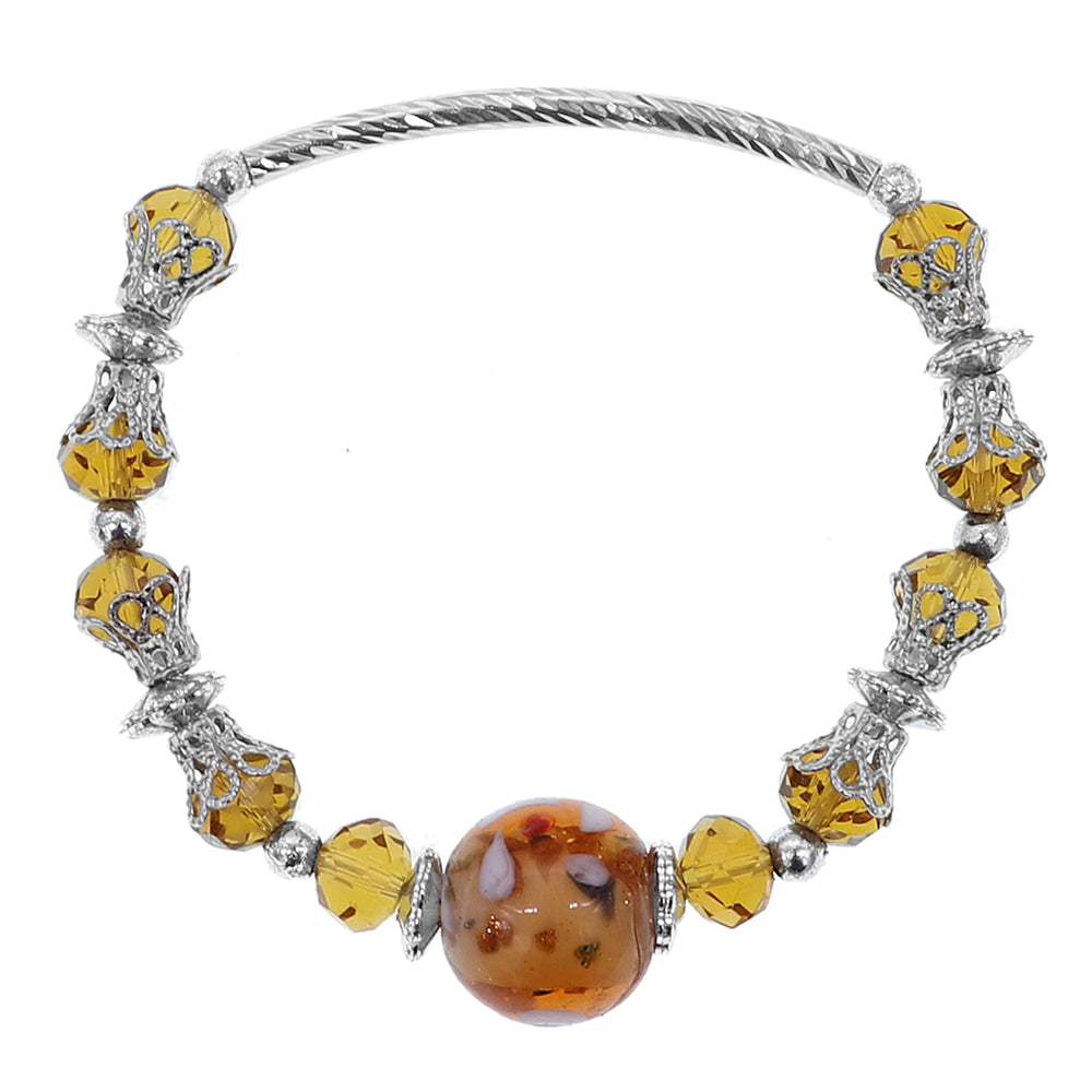 Glass Bead Stretch Bracelet