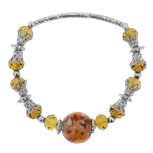 Glass Bead Stretch Bracelet