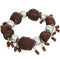 Brown Beaded Faux Stone Stretch Bracelet