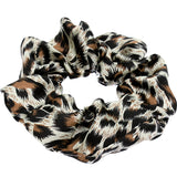 Brown Cheetah Print Hair Scrunchie