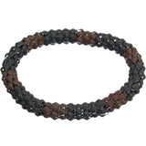Brown Gray Connected Stretch Bracelet