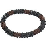 Brown Gray Connected Stretch Bracelet