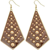 Brown Bubble Necktie Dangle Earrings
