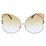 Brown Butterfly Shaped Gradient Tinted Sunglasses