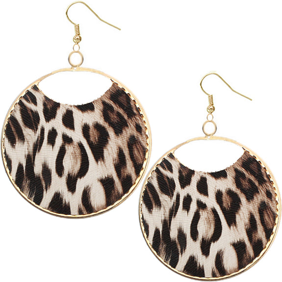 Brown Cheetah Earrings