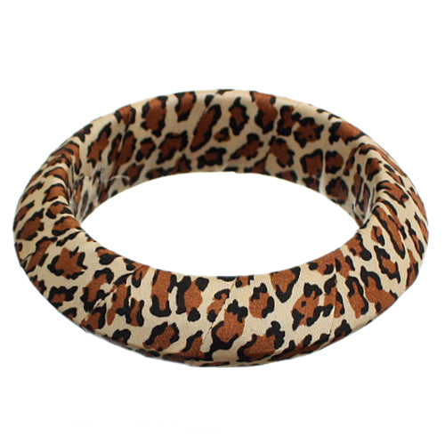 Brown Cheetah Print Bangle Bracelet