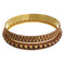 Brown Cone Pave Stacked Bracelet Set