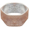 Brown Cracked Texture Hexagon Bangle Bracelet