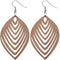 Brown Cutout Leaf Shaped Earrings