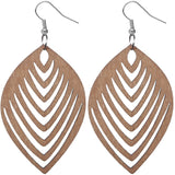 Brown Cutout Leaf Shaped Earrings