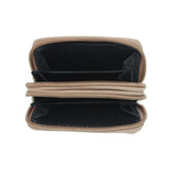 Light Brown Double Pocket Key Chain Wallet