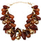 Brown Faceted Beaded Bracelet Earrings Set
