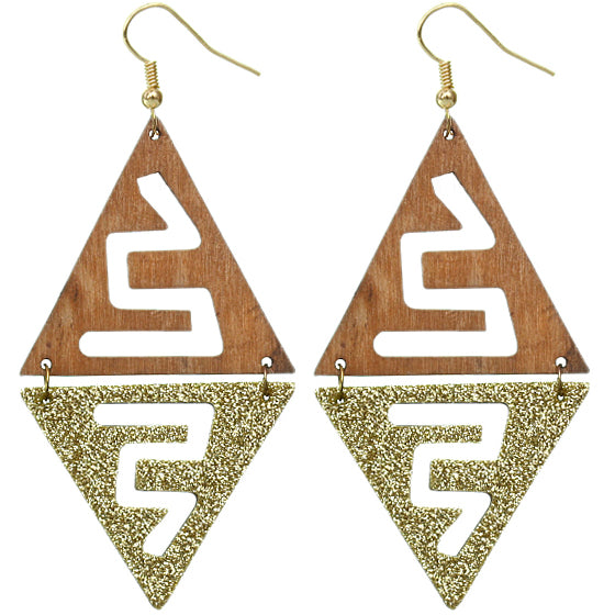Brown Glitter Earrings