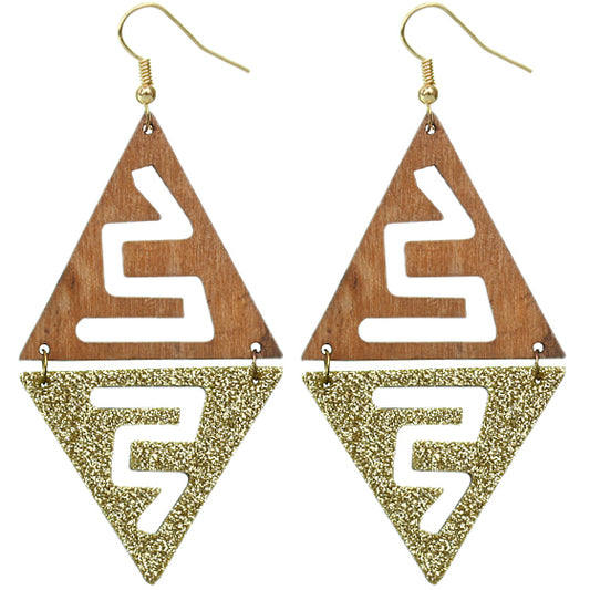 Brown Glitter Earrings