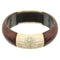 Dark Brown Hammered Resin Bangle Bracelet