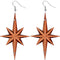 Brown Large Translucent Shooting Star Earrings