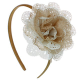 Brown Layered Flower Headband