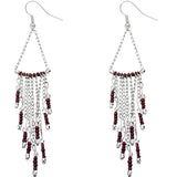 Brown Long Beaded Dangle Earrings