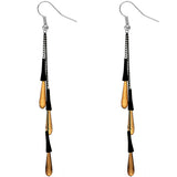 Brown Long Transparent Cascade Earrings