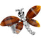 Brown Rhinestone Mini Butterfly Adjustable Ring