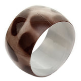 Brown Spotted Glossy Bangle Bracelet