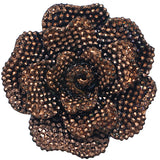 Brown Large Sparkle Flower Stretch Ring