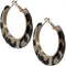 Black Cheetah Print Mini Hoop Earrings