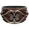 Brown Swirl Textured Hinged Bracelet