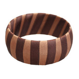 Brown Two Tone Wrapped Bangle Bracelet