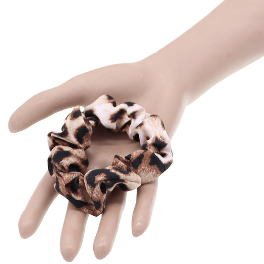 Brown Animal Print Hair Scrunchie