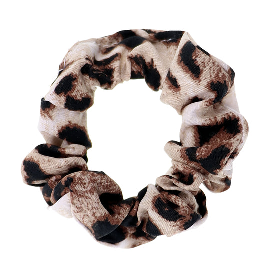 Brown Animal Print Hair Scrunchie