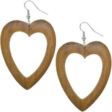 Heart Brown Earrings