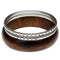 Dark Brown Wooden Stacked Bangle Bracelets