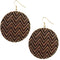Brown Chevron Earrings