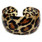 Brown Cheetah Print Cuff Bracelet