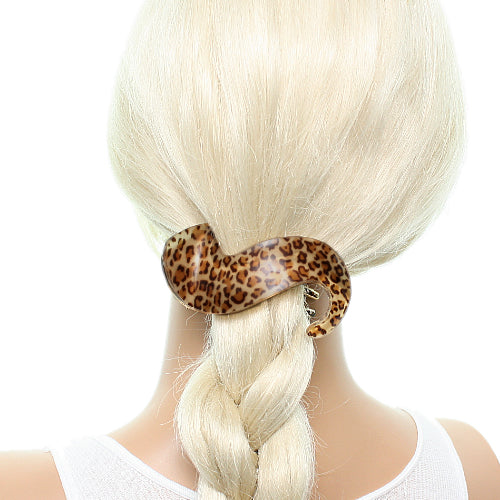 Brown Spotted Hair Clip