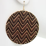 Brown Zig Zag Earrings