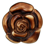 Brown Acrylic Large Flower Ring